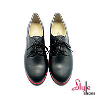 Жіночі туфлі чорного кольору з натуральної шкіри “Style Shoes”, фото 3