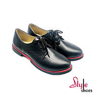 Жіночі туфлі чорного кольору з натуральної шкіри “Style Shoes”, фото 5