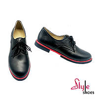 Жіночі туфлі чорного кольору з натуральної шкіри “Style Shoes”, фото 4