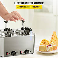 VEVOR Electric Fudge Nacho Cheese Chocolate Dispenser Warmer для ресторана и т. Д. С 2 насосами