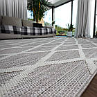 Килим AGRA ER21B 1,6Х2,3 Білий із сірим прямокутник, фото 5