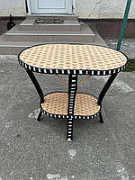 Плетіння столик «Ротанг овал»
