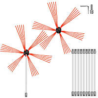 VEVOR Щетка для дымохода Трубочист 10 м Белая нейлоновая щетка для дымохода Щетка для дымохода