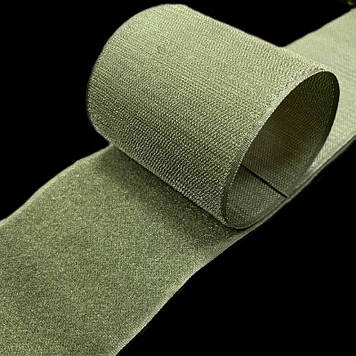 Липучка контактна  100 мм колір хакі стрічка-гачки та стрічка-петлі комплект з відповідною частиною loop/hook