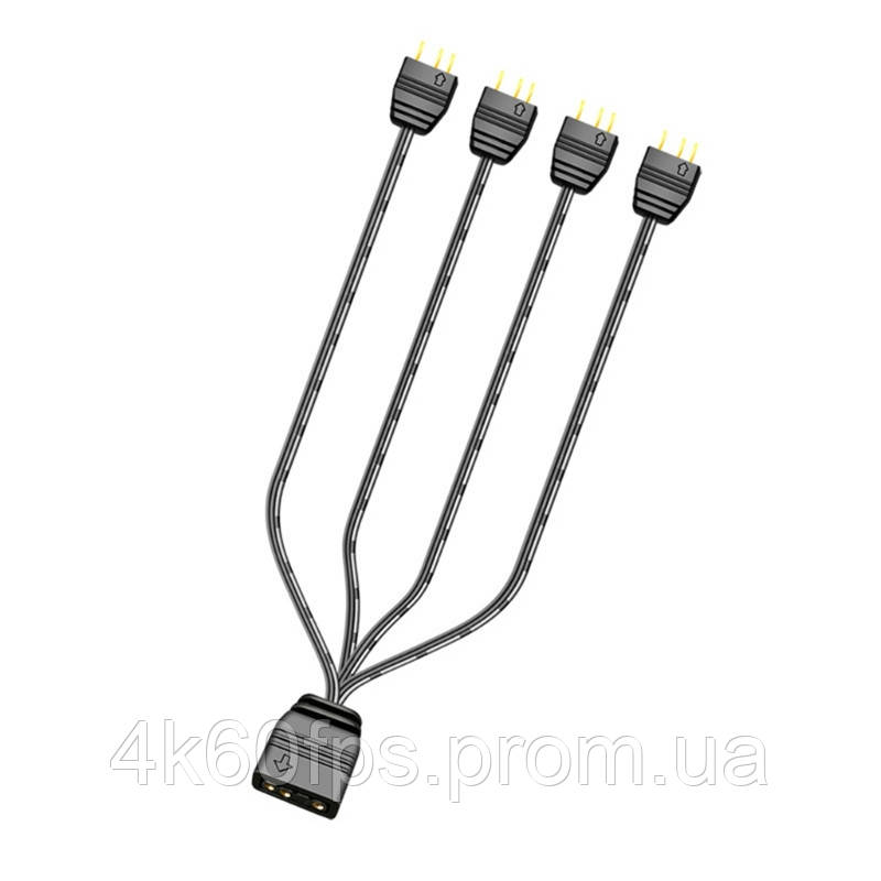 COOLMOON розгалужувач HUB ARGB Splitter 3pin/5v 1 to 4