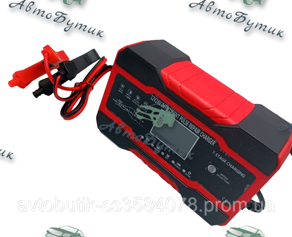 Зарядний пристрій для автомобільного акумулятора 12V-24 V 10 A - фото 1 - id-p1723756216