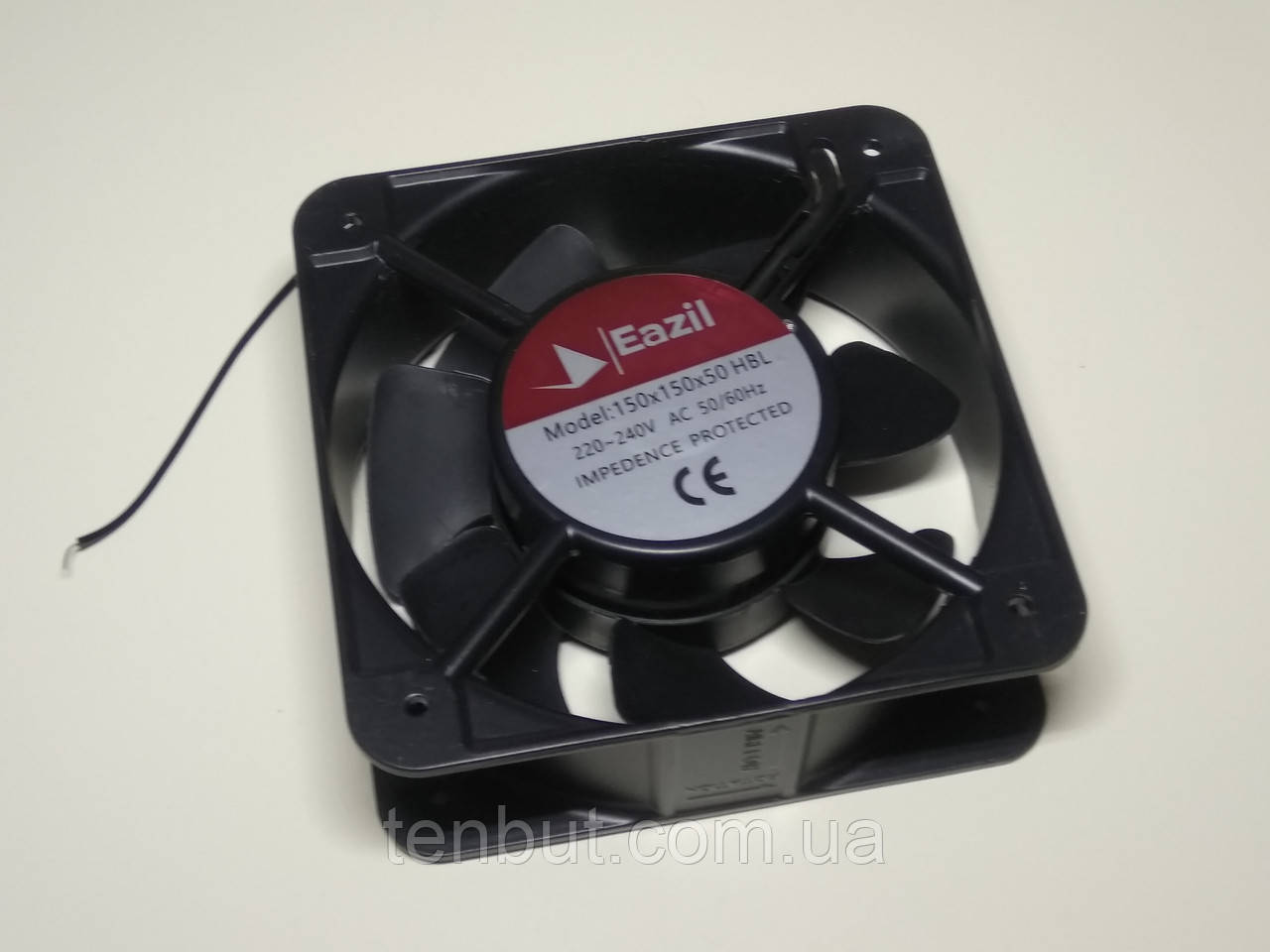 Вентилятор осьовий універсальний на підшипнику HBL 7-лопостей квадратний 150х150х50 / 220-240 В 0.18 А. Eazil, фото 1