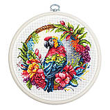 Набір для вишивки хрестом "Luca-S" BC201 Тропічний папуга, фото 2