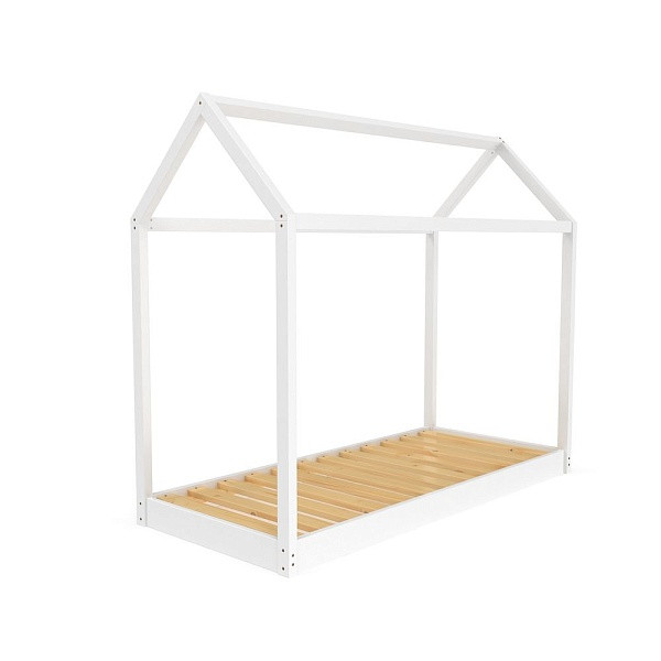 Дитяче ліжко-будиночок дерево сосна колір Білий 80х190 (ТМ SportBaby)