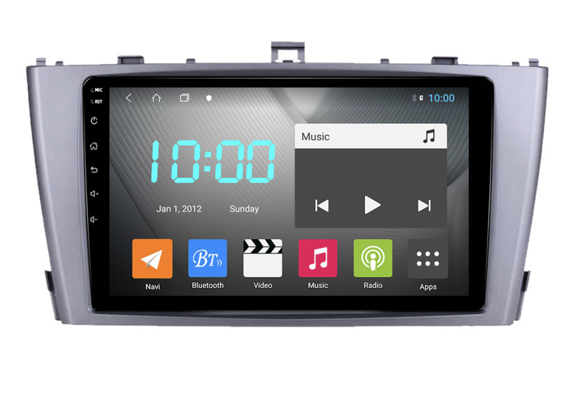 Магнітола для Toyota Avensis 2009-2015 на Android | Сенсорний екран, GPS, Bluetooth, камера заднього виду