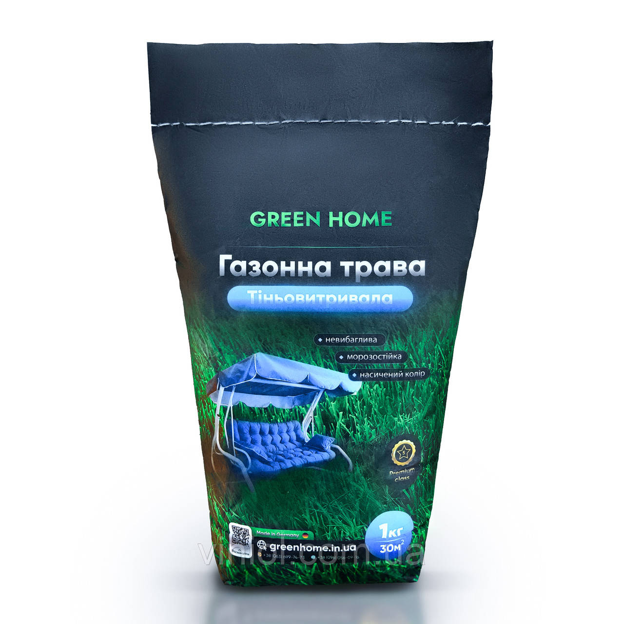 Трава газонна Тіньовитривала насіння Green Home 1 кг