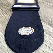 Шкарпетки чоловічі бавовна із сіткою Marjinal, антибактеріальні, 40-45 розмір, темно-сині, 789, фото 3