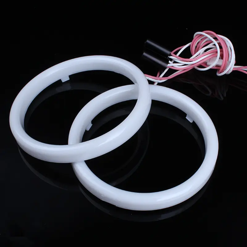 Молочні ангельські глазки для авто 100мм | LED кільця фар 12 В, фото 1