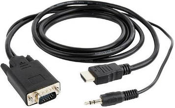 Перехідник Cablexpert HDMI / VGA / audio 4.5m Black (A-HDMI-VGA-03-5M)