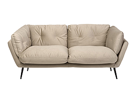 Софа пряма  Леон капучіно + чорний Vetro Mebel