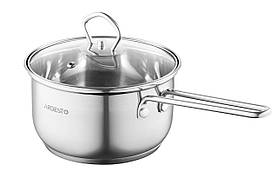 ARDESTO Ківш Gemini Bari, скляна кришка, 1.6 л, нержавіюча сталь