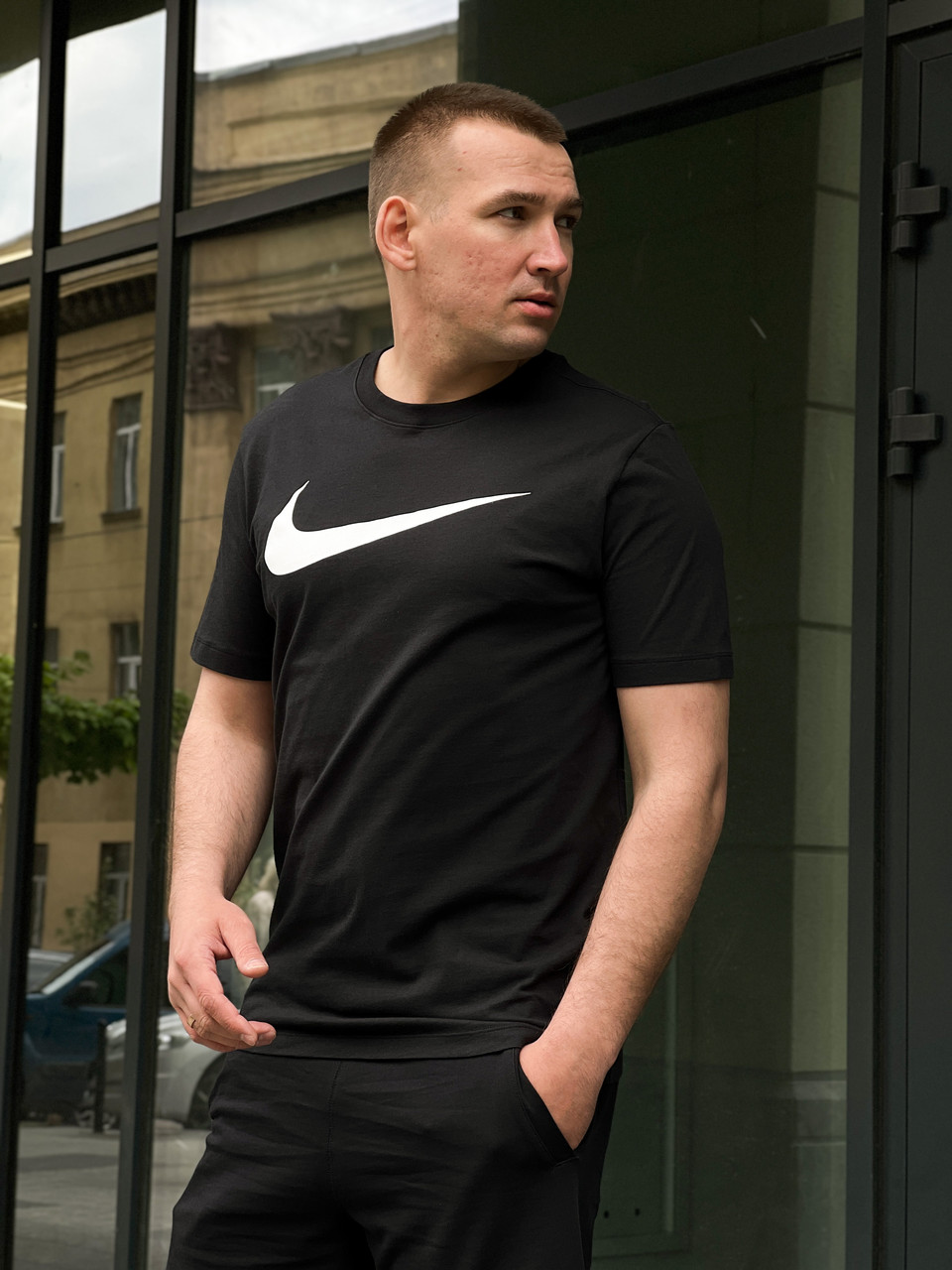 Футболка чоловіча Nike Nsw Icon Swoosh T- Shirt / DX1983-010, фото 1