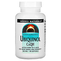 Source Naturals, Убихинол CoQH , 100 мг, 90 капсул