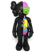 Дизайнерська ігрова фігурка Kaws Companion Flayed Open Edition Black чорний 20 cм Колекційна фігурка Kaws