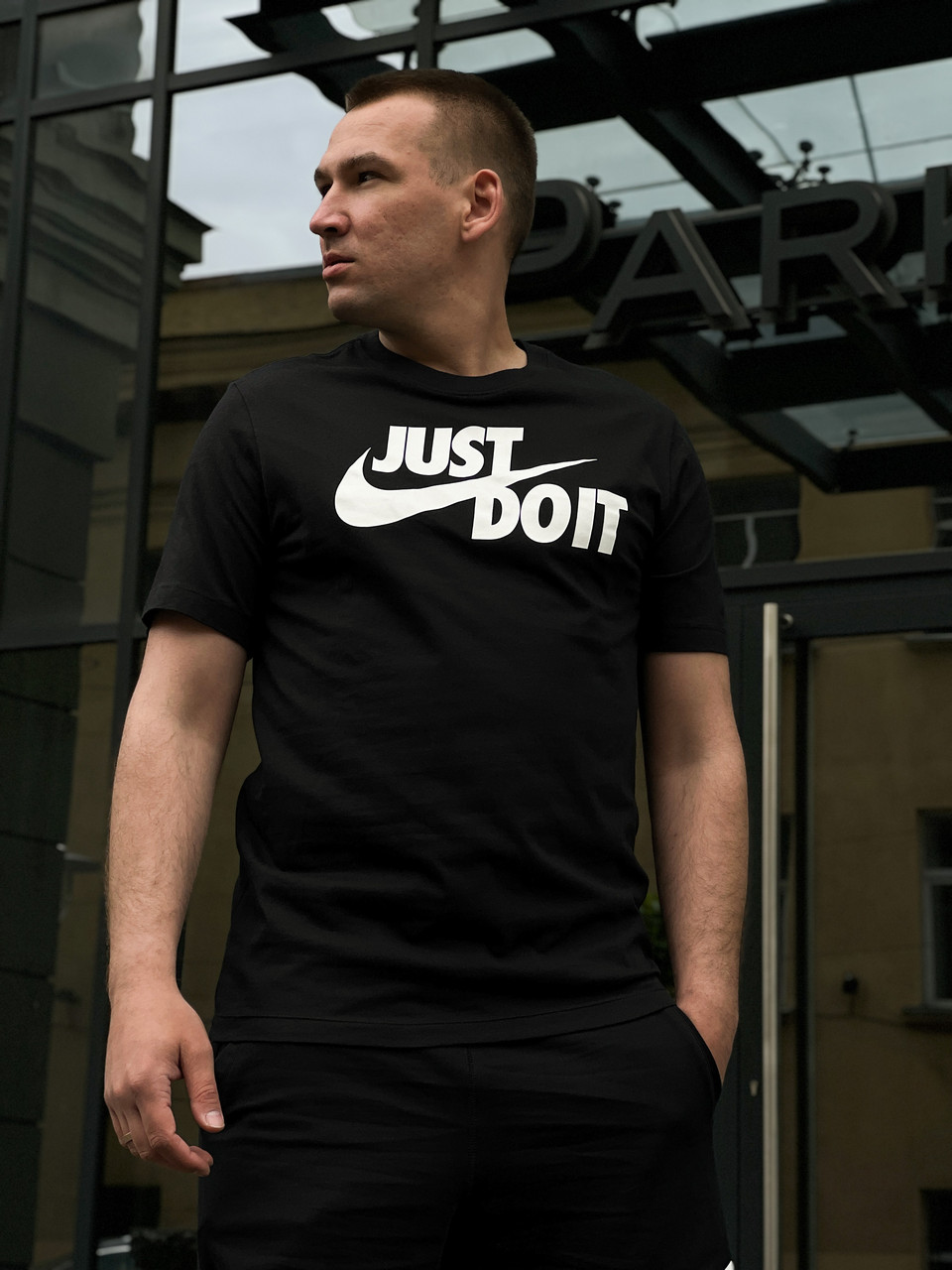 Футболка мужская Nike M Nsw Tee Just Do It Swoosh / DX1989-010, фото 1