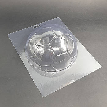 Молд для шоколаду Футбольний м'яч (напівсфері) середній 15 см