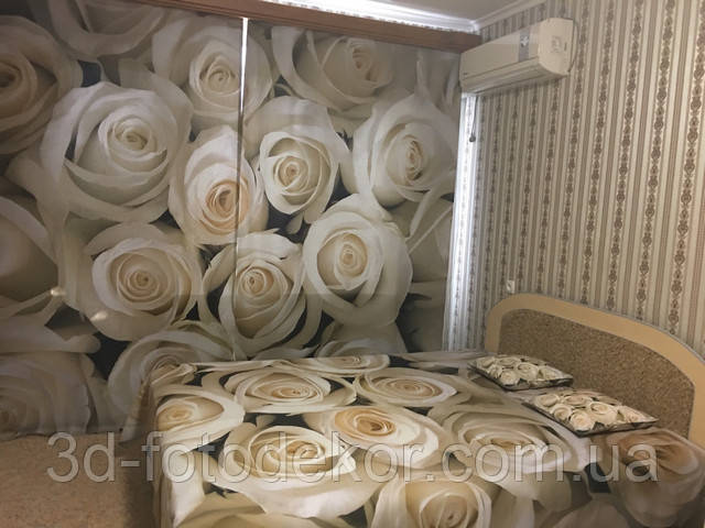 3д цветы на тюлі покривало 3д квітами