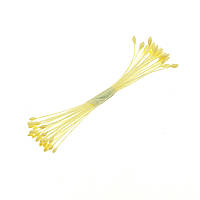 Тайские тычинки каплевидные, 23-25 нитей, 1.5 мм, ЛИМОННЫЕ на лимонной нити