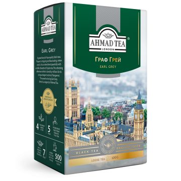 Чай чорний листовий Ахмад (Ahmad Tea Earl Grey) Граф Грей 100г.