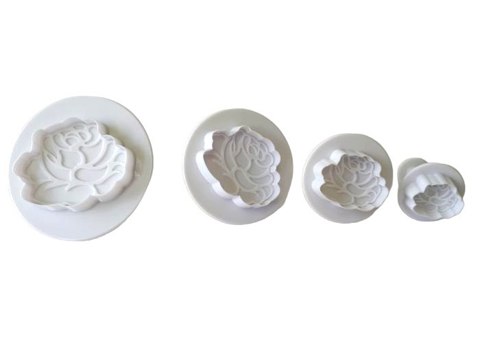 Набори кондитерських плунжерів для мастики та печива пластиковий Роза 4 штуки