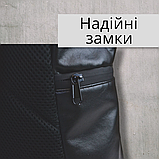 Рюкзак роллтоп унісекс з екошкіри / з відділенням під ноутбук / чоловічий жіночий рюкзак ролтоп, фото 8
