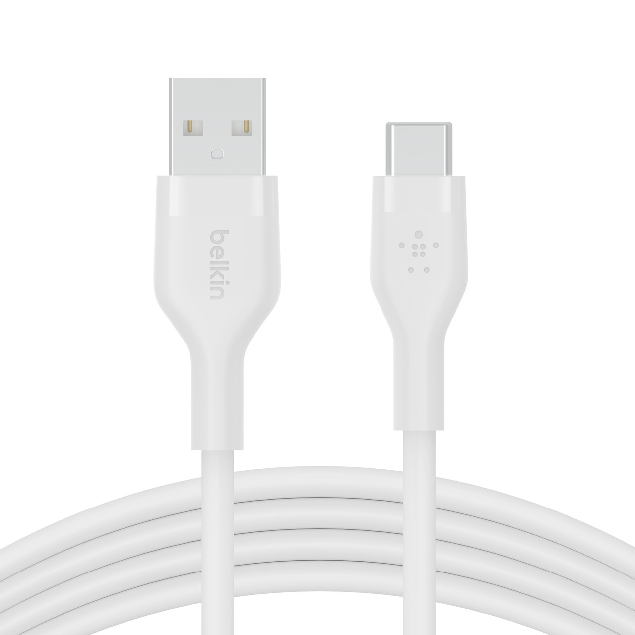 Belkin Кабель USB-A - USB-C силіконовий, з кліпсою, 2м, білий