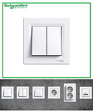 Вимикач двоклавішний білий Schneider Electric Asfora EPH0300121