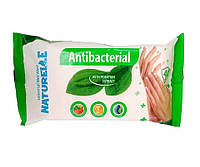 Вологі серветки"NATURELLE" antibacterial, подорожник 48 шт