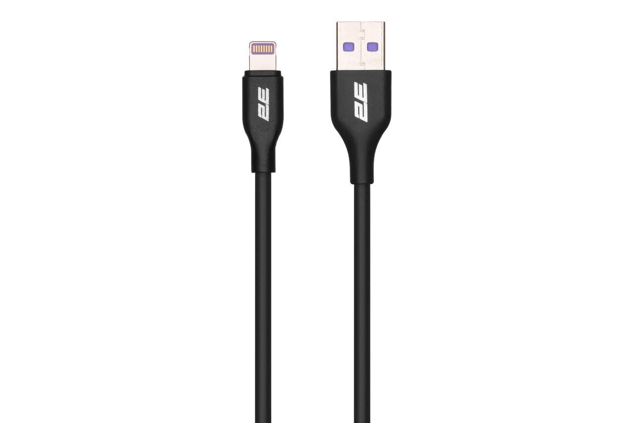 2E Кабель USB-A - Lightning Glow 1m black