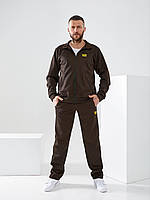 Стильний коричневий чоловічий спортивний костюм: штани + ручка (р.52-58). Арт-2769/20