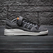 Чоловічі кросівки Adidas Forum 84 Low Grey Black White ALL10958, фото 3