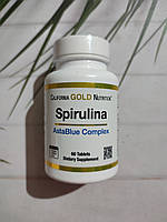 California Gold Nutrition AstaBlue Complex Spirulina 60 tab, Спирулина Нау фудс