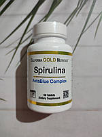 California Gold Nutrition AstaBlue Complex Spirulina 60 tab, Спіруліна Нау фудс