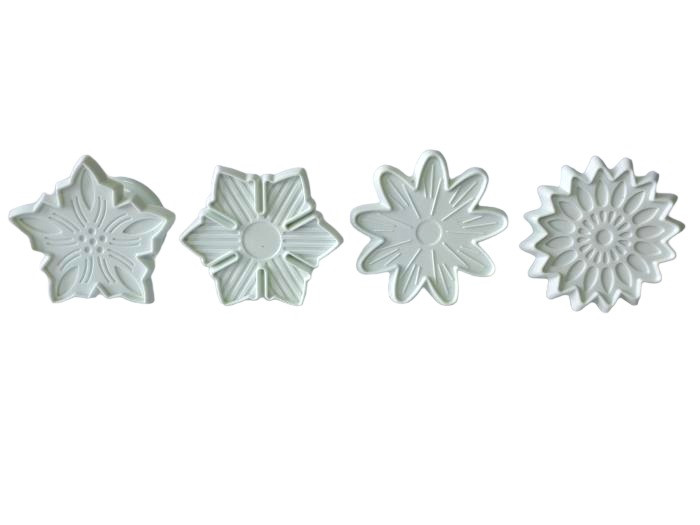Набори кондитерських плунжерів для мастики та печива пластиковий Квіти 4 штуки