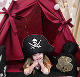 Намет дитячий Вігвам для дітей курінь для ігор БОН БОН Пірати Карибського моря, Капелюх Пірата Повний комплект, фото 3