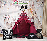 Намет дитячий Вігвам для дітей курінь для ігор БОН БОН Пірати Карибського моря, Капелюх Пірата Повний комплект, фото 5