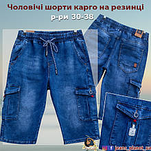 Шорти чоловічі джинсові карго пояс резинка LS Jeans