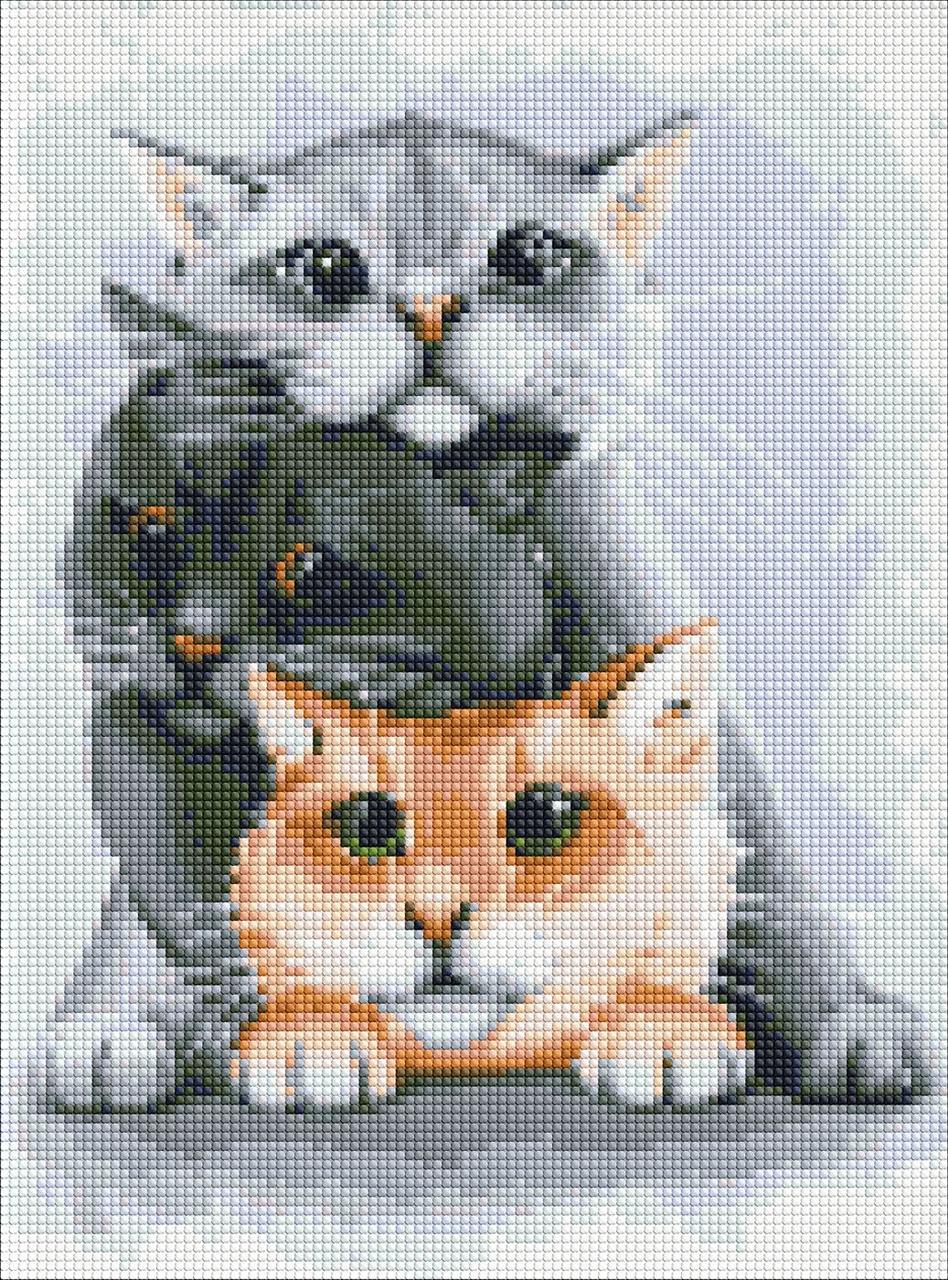 Алмазна мозаїка AMO7134 Маленькі улюбленці, 30x40см Ideyka на підрамнику