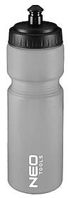 Neo Tools Пляшка для води для велосипеда, 700мл, довжина 23.5 см, LDPE, сірий