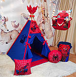 Намет дитячий Вігвам для дітей курінь для ігор Spider Man + кошик + гойдалка Повний комплект!, фото 4