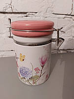 Банка для сипких продуктів із силіконовим ущільнювачем Квіти