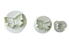 Набори кондитерських плунжерів для мастики та печива пластиковий Метелик 3 штуки