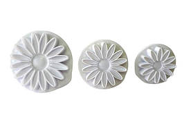 Набори кондитерських плунжерів для мастики та печива пластиковий Гербера 3 штуки