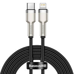 Cable C to IP PD 20W Baseus (CATLJK-B) Cafule Series Metal 2m — CATLJK-B01 Black