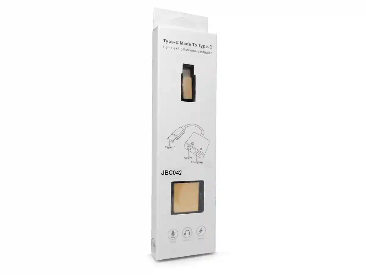 Перехідник розгалужувач Type-C для навушників та заряджання JBC042 500шт 7170, фото 1